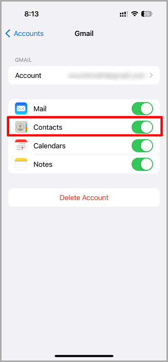 gmail to iphone 