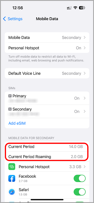 iphone data usage 
